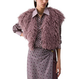 Gilet donna cropped in teddy