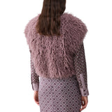 Gilet donna cropped in teddy
