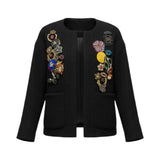 Giacca donna corta con patch