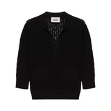 Polo camicia punto donna in merinos