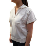 Polo donna manica kimono con ricamo