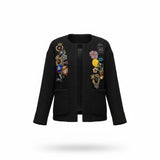 Giacca donna corta con patch
