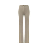 Pantaloni donna flared in punto stoffa