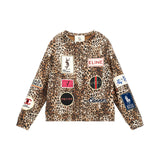 Felpa donna macula patch fake