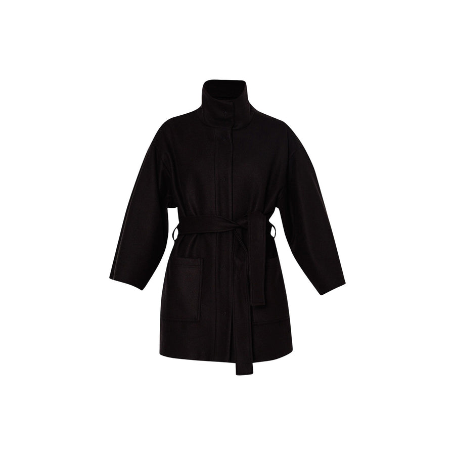 Cappotto donna corto in misto lana