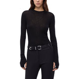 Maglia donna leggera a coste