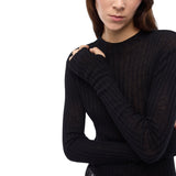 Maglia donna leggera a coste