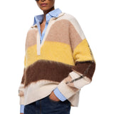 Maglia donna in misto alpaca a righe