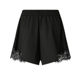Shorts donna fluidi con inserto in pizzo