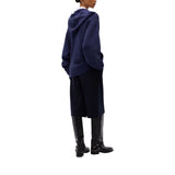 Cardigan donna in misto lana full strass con cappuccio