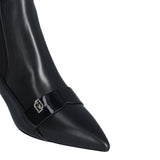 Stivaletti donna in pelle con tacco basso