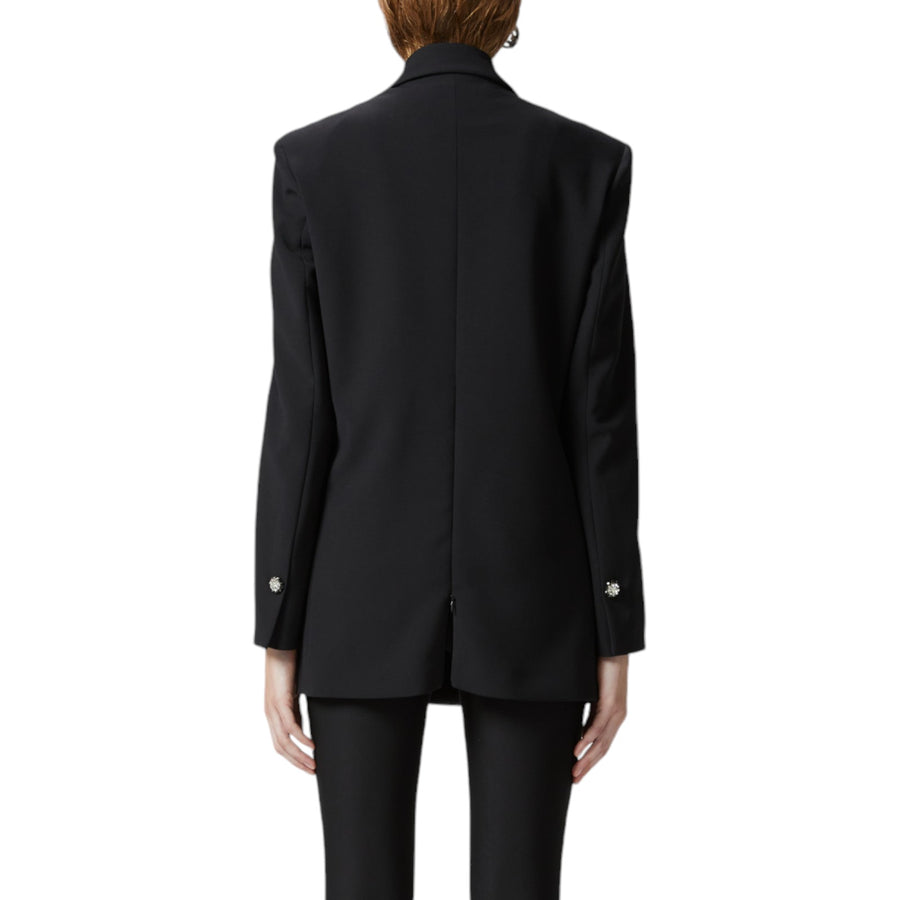 Blazer donna elegante con spilla e bottoni gioiello