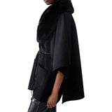 Poncho donna in montone sintetico