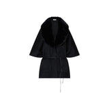Poncho donna in montone sintetico