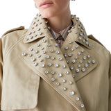Trench donna con ricami gioiello