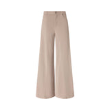 Jeans donna svasati super wide leg in gabardina