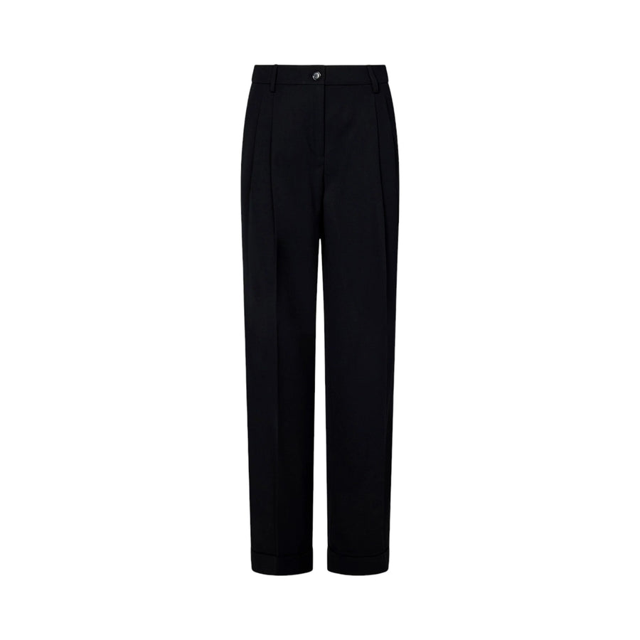 Pantaloni donna palazzo in twill