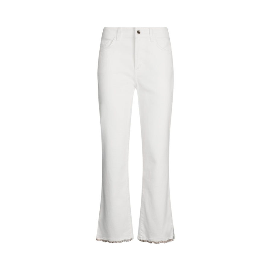 Jeans donna bootcut bottom up con strass
