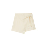Shorts donna in misto lino