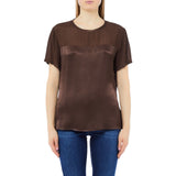 T-shirt donna in viscosa a maniche corte