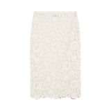 Gonna donna midi in pizzo crochet di lana
