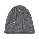Berretto donna in misto lana con strass