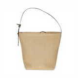 Borsa donna a spalla in rafia beige da donna
