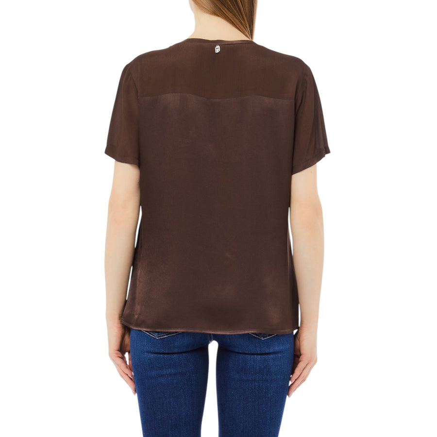 T-shirt donna in viscosa a maniche corte