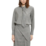 Blusa donna in tessuto galles extra light