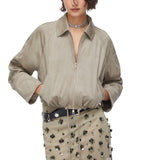 Giacca donna scamosciata