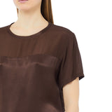 T-shirt donna in viscosa a maniche corte