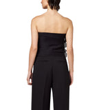 Top donna in mussola con rouches