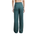 Pantaloni donna sartoriali a vita bassa in lino