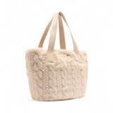 Borsa  hobo grande in pelliccia sintetica