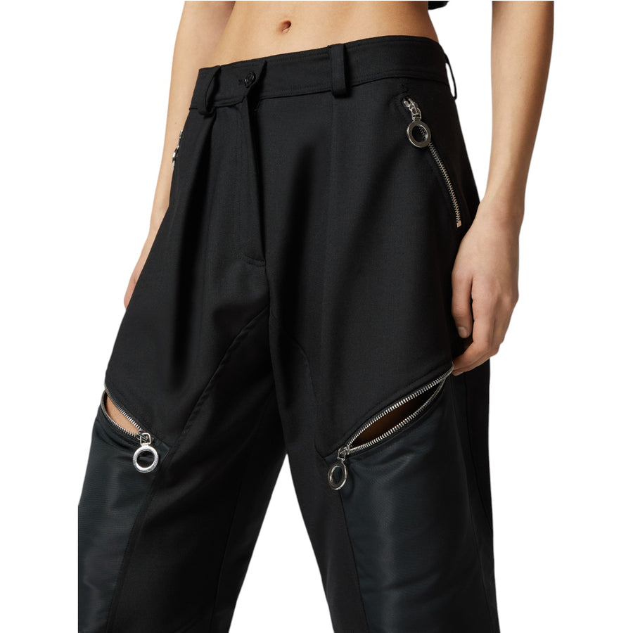 Pantaloni donna P-Pants in tessuto tecnico con zip