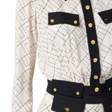 Camicia donna bi-color in georgette