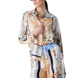 Camicia donna in twill stampato