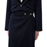 Gonna Donna longuette in misto lana