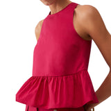 Top donna in popeline con fiocco