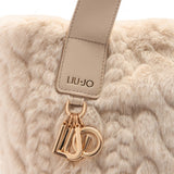 Borsa donna hobo grande in pelliccia sintetica