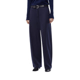 Pantaloni donna ampi in flanella di jersey