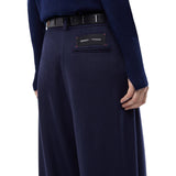 Pantaloni donna ampi in flanella di jersey