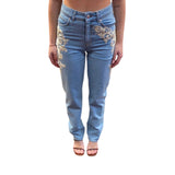 Jeans donna carrot con ricamo Cornely