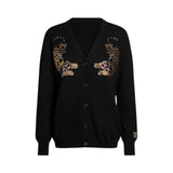 Cardigan donna con applicazioni