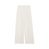 Pantaloni donna ampi con piega stirata