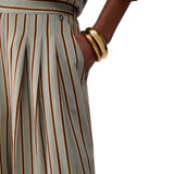 Pantaloni donna in rayon a righe