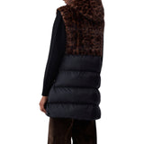 Gilet donna animalier con cappuccio