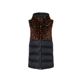 Gilet donna animalier con cappuccio