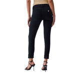 Jeans donna skinny con strass