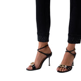 Jeans donna skinny con strass